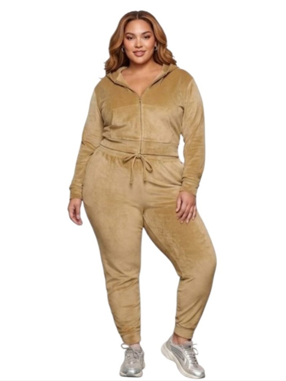 NWT SKIMS Velour Joggers Gold Athleisure Soft Lounge Velvety Plus 4X
